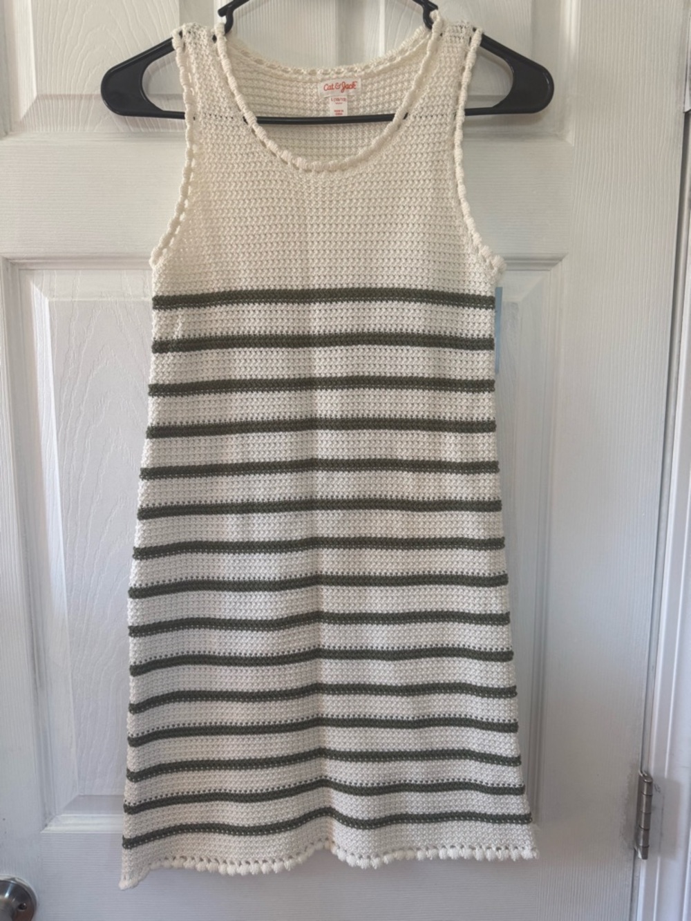 Cat & Jack Cream Crochet Tank Top
